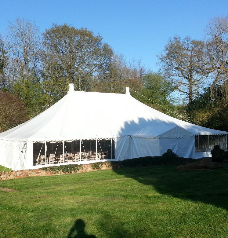 Wedding traditional pole marquee in Berkshire