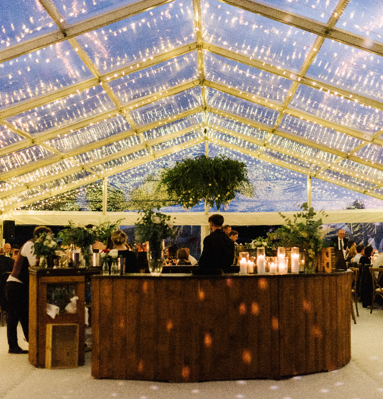 Christmas Marquee with magical fairy lights