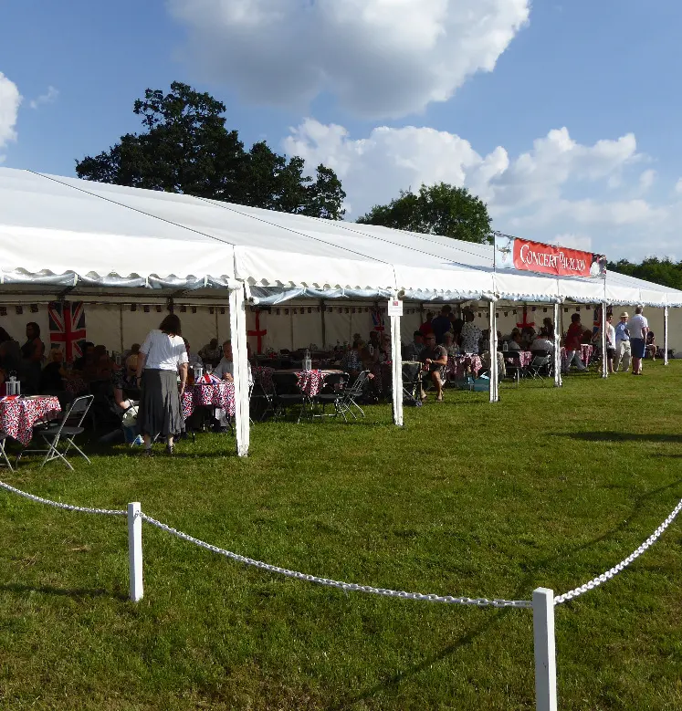 Festival Marquee Crowd Holding