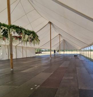 Marquee interlocking boarded floor