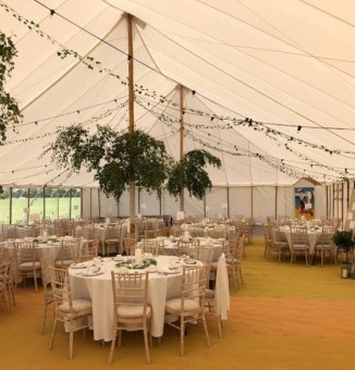 Rustic Petal Pole Marquees for Hire | Fairytale Marquees | Available in Bedfordshire, Hertfordshire, Buckinghamshire and Cambridgeshire